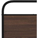 Metalni Kovinski posteljni okvir brez vzmetnice rjavi hrast 183x213 cm, (21608645) | Shoptok.si