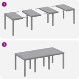  Vrtni set za objed 7 pcs Svjetlosiva Polipropilen | shoptok.hr