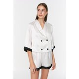 Trendyol Ecru Striped Satin Pajamas Set Cijene