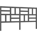  Posteljno vzglavje sivo 206x4x104 cm trdna borovina, (20645849) | Shoptok.si