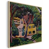  Slika - August Macke – Staudacherhaus in Tegernsee 40x40 U prirodnom drvenom okviru | shoptok.hr