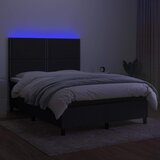  box spring s madracem LED crni 140x190 cm od tkanine | shoptok.hr