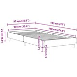  Okvir kreveta bez madraca crni 90x190 cm izrađeno drvo | shoptok.hr
