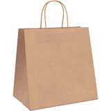 vidaXL Papirnate vrečke 50 kosov z ročaji rjave barve 26x17x25 cm | Shoptok.si