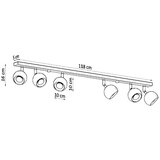  Stropna svetilka OCULARE 6L črna, (21347720) | Shoptok.si