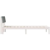  Okvir kreveta s uzglavljem Bijela i svijetlosiva 75 x 190 cm | shoptok.hr