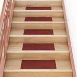 vidaXL Samoljepljivi otirači za stepenice 15 kom 60 x 25 cm crveni Cijene