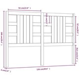  Uzglavlje za krevet bijelo 126 x 4 x 100 cm od masivne borovine | shoptok.hr