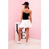 Kesi Włoski Women's spaghetti strap dress with flared cotton skirt - black | shoptok.hr