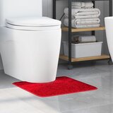 vidaXL Rdeča Mikrovlakna Srednje Kopalniška preproga Moderna | Shoptok.si