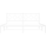  Metalni okvir za krevet s uzglavljem bijeli 183x213 cm | shoptok.hr