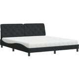  The Living Store Postelja z vzmetnico črna 180x200 cm žamet - Postelja, (21491954) | Shoptok.si