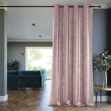 AmeliaHome Curtain CASPE color pink printed style glamor silver eyelets blackout suede shine 140x250 | shoptok.hr