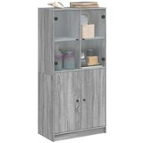  Visoka omara z vrati siva sonoma 68x37x142 cm inženirski les | Shoptok.si