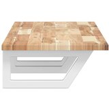  Zidna polica za umivaonik od čelika i masivnog bagremovog drva Smeđa 160 x 40 x 2 cm | shoptok.hr