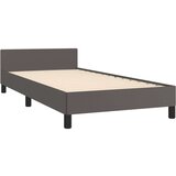  Posteljni okvir z vzglavjem siv 90x200 cm umetno usnje, (20788572) | Shoptok.si