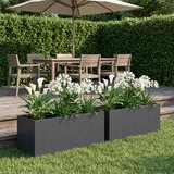  Vrtna saksija 2 kom. Antracit 60 x 20 x 20 cm Čelična vrata | shoptok.hr
