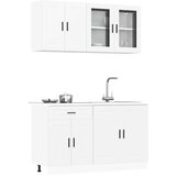  Set kuhinjskih ormarića od 4 dijela "Porto" od bijelog inženjerskog drva | shoptok.hr