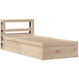 Maison Chic Posteljni okvir - Enojna postelja - Postelja za odrasle z vzglavjem 90x200 cm trdna borovina, (21693422) Cene