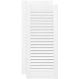 vidaXL Vrata za omarico z letvicami 2 kosa bela 69x29,5 cm | Shoptok.si
