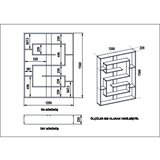 Hanah home polica za knjige esteban walnut black | ePonuda.com