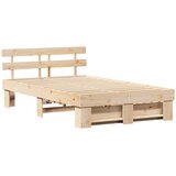  Krevetna konstrukcija Smeđa 120 x 190 cm Čvrsto borovo drvo | Eponuda.com