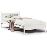 Maison Chic Posteljni okvir - Enojna postelja - Postelja za odrasle brez vzmetnice bel 75x190 cm trdna borovina-J11569, (21776820) | Shoptok.si