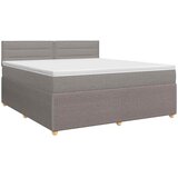  Boxspring krevet s madracem Sivosmeđa 140 x 190 cm Tkanina Smeđesiva 190 x 144 x 100.5 cm | Shoptok.si
