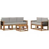  Set vanjskih sofa 6 kom. Prirodna i svjetlosiva | shoptok.hr