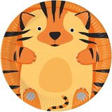 Procos 8-delni komplet papirnatih krožnikov z vzorcem tigra, premera 23 cm. | Shoptok.si