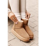 FG2 Women's Suede Snow Boots On Platform Above Ankle Camel Rianaella Cijene