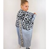 Pri Long cardigan colorful leopard sweater with wool | shoptok.hr