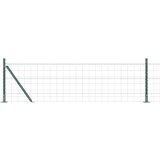vidaXL Ogrodje s stebri Zelena 0.4 x 25 m Jeklo, (5000097707) | Shoptok.si