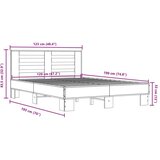  Posteljni okvir siva sonoma 120x190 cm inženirski les in kovina | Shoptok.si