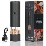 INF Polnilni električni mlinček za poper - črn, USB polnjenje, keramično jedro, (5000078418) | Shoptok.si