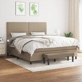 The Living Store Box spring postelja z vzmetnico taupe 180x200 cm blago - Box Spring Postelja, (21496983) | Shoptok.si