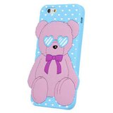 NOBRAND Silikonski etui 3D za Apple iPhone 6 / 6S - medved, moder | Shoptok.si