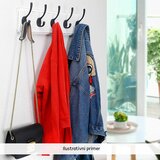 Kondela Stenski obešalnik, bela/črna, MDF/kovina, RAMAN | Shoptok.si