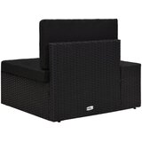 Modularna kutna sofa od poliratana s desnim naslonom crna | shoptok.hr