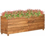  Povišena gredica 150 x 40 x 55 cm reciklirana tikovina i čelik u