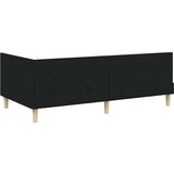 vidaXL Kutni okvir kreveta Ostalo s uzglavljem Crna 90 x 200 cm | shoptok.hr