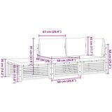 vidaXL 3-dijelna set vrtnih sofa s jastucima masivno bagremovo drvo | shoptok.hr