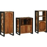 vidaXL Komplet pohištva za kopalnico 3 pcs Trden recikliran les | Shoptok.si