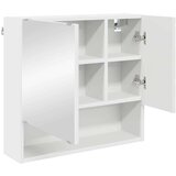 vidaXL Ogledalna omara s polico Bela 59 x 17 x 55 cm Konstruiran les | Shoptok.si
