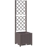 Maison Chic Cvetlično korito - Cvetlični Lonec z oporno mrežo rjavo 40x40x136 cm PP, (21789482) Cene