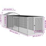  Kavez za kokoši s igralištem antracit 117x405x123 cm čelični | Shoptok.si