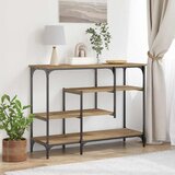  Konzolni stol s policom hrast artisan 100 x 35 x 75 cm | shoptok.hr