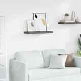  Plutajuća zidna polica visoki sjaj siva 60 x 23,5 x 3,8 cm MDF | shoptok.hr