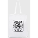Carhartt WIP Pamučna torba Stamp Tote boja: bijela, I033629.00AXX