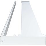 Pregrada za tuš s policom krom 115x195 cm staklo ESG i aluminij | shoptok.hr